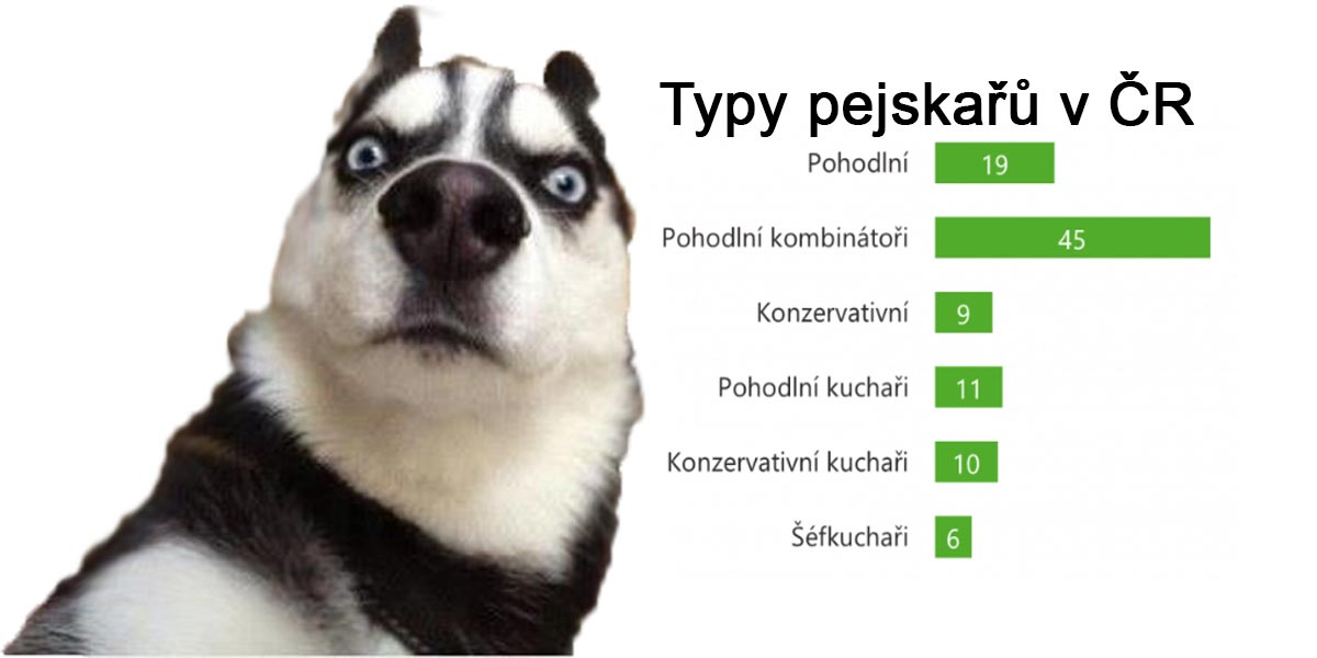 97 % z nás krmí psa granulemi, ve 40% domácností je pes, 42% z nich může spát v posteli...
